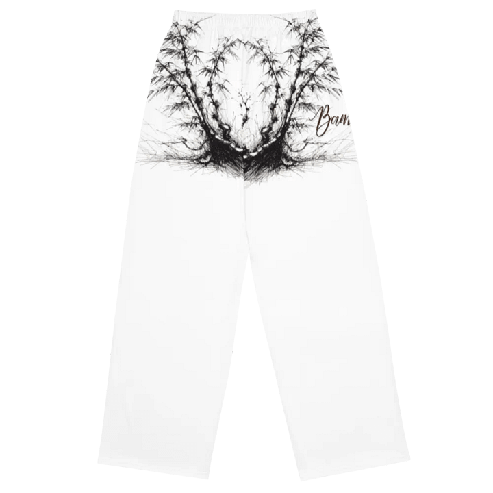 Bamboo Print Unisex Wide-Leg Pants product image (2)