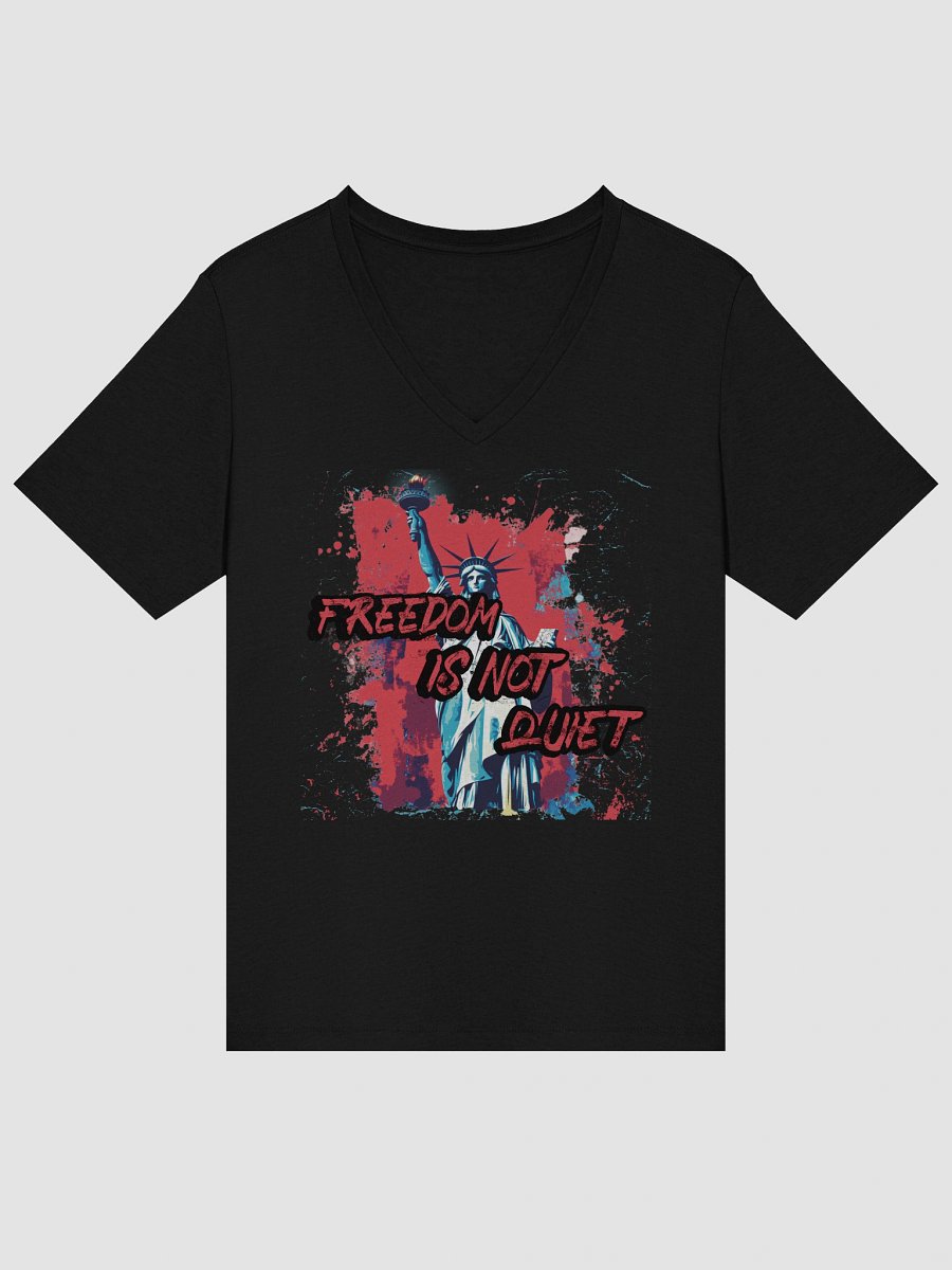 Freedom Is Not Quiet Women's V-Neck T-Shirt - Relaxed Bella + Canvas fit product image (21)
