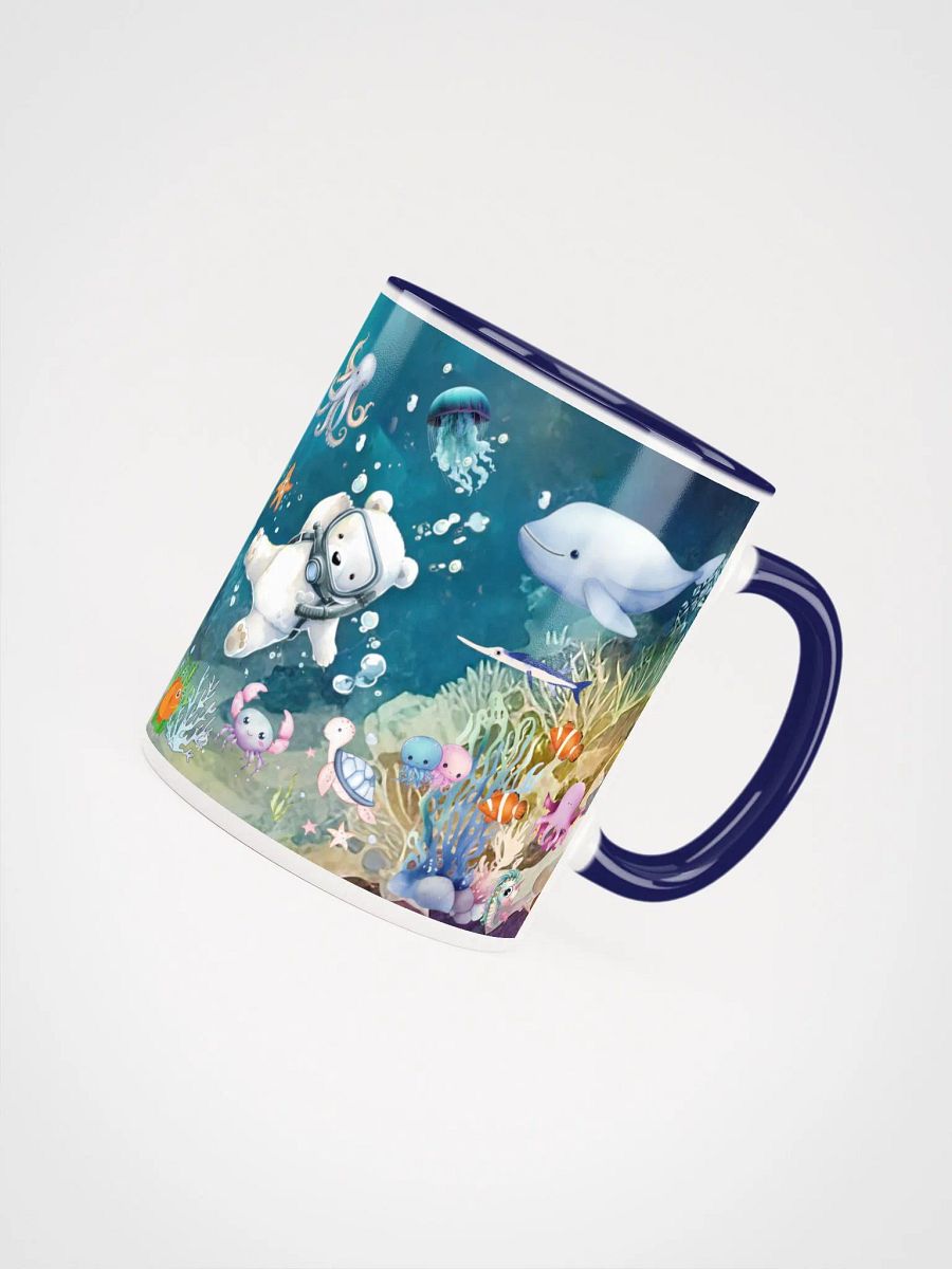 Meeting Mermaid Ceramic Mug | Underwater Adventure | Ocean-Themed Drinkware product image (4)
