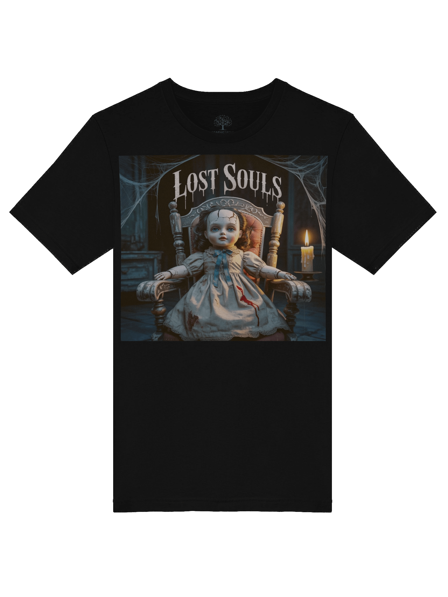 Creepy Doll 'Lost Souls' T-Shirt - Unisex Supersoft Gothic Horror Tee product image (53)