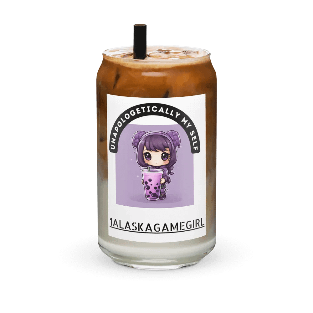 1AlaskaGamegirl unapologetically my self beverage Glass product image (1)