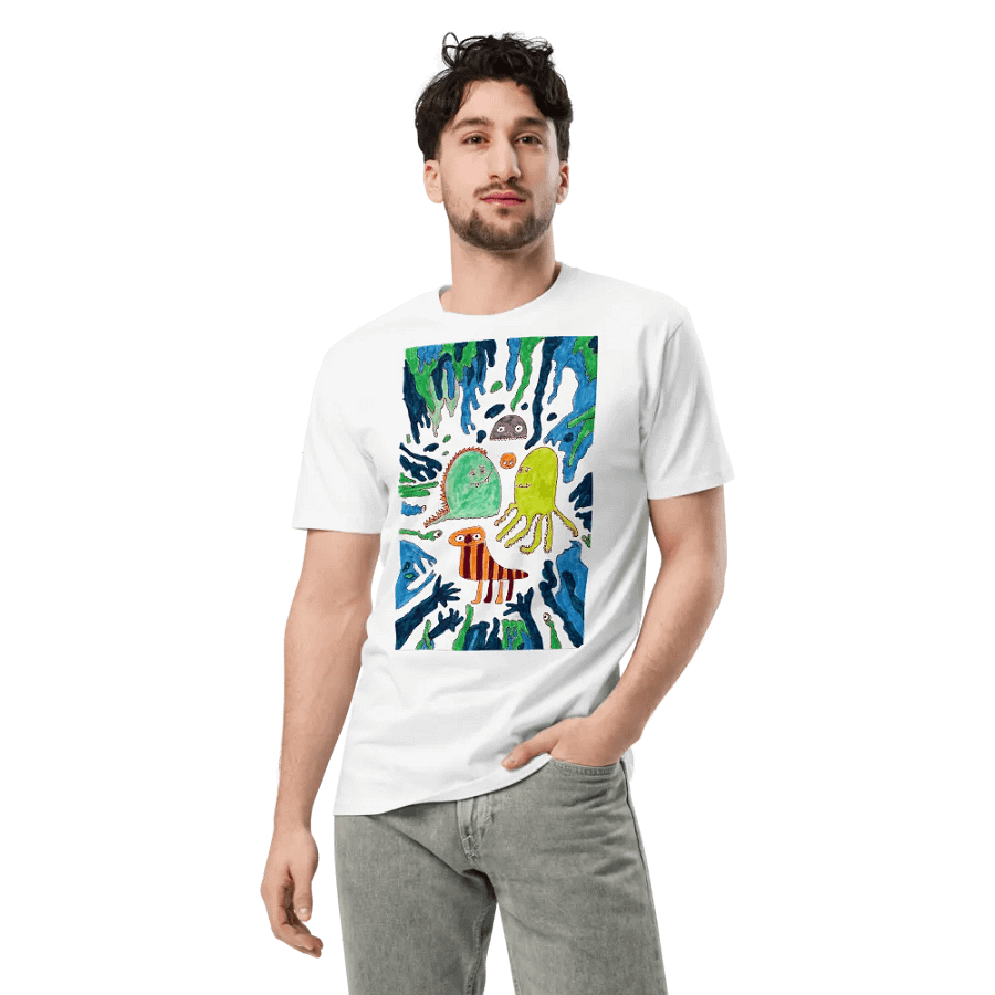 Abstract Doodle Monsters Unisex T Shirt product image (1)