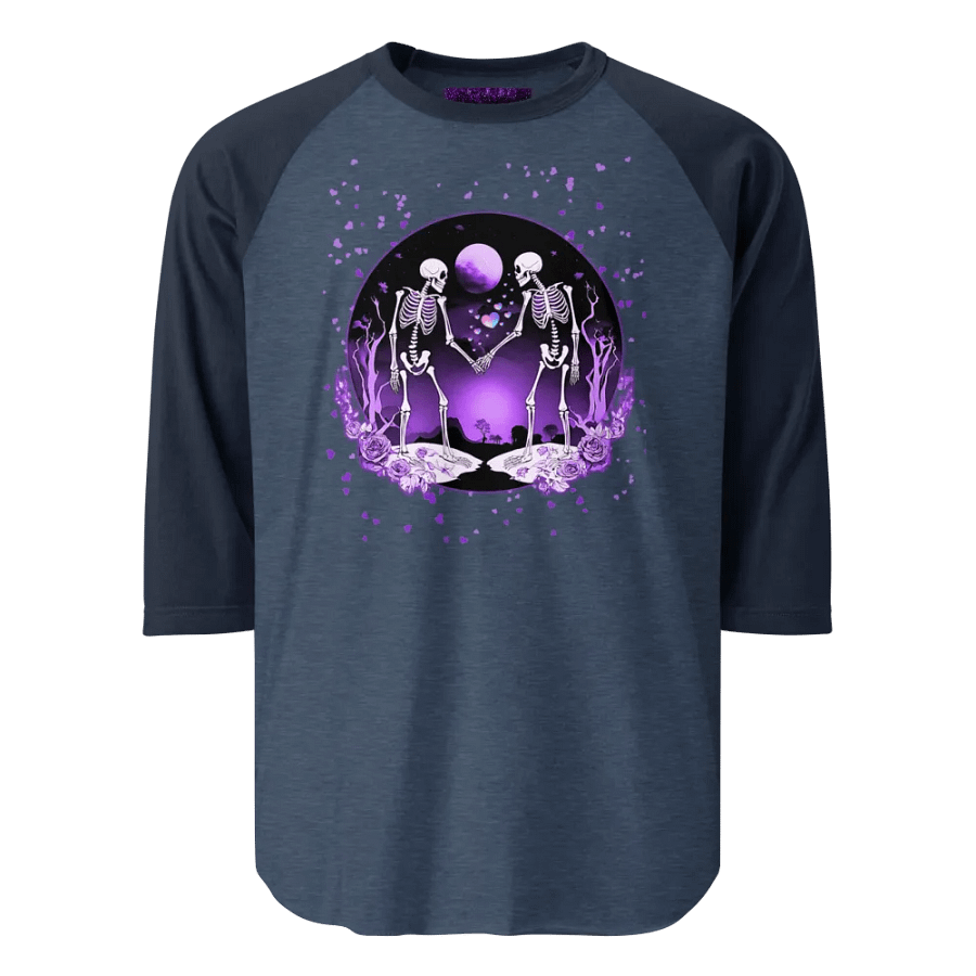 Cosmic Love Skeletons raglan Tee product image (4)