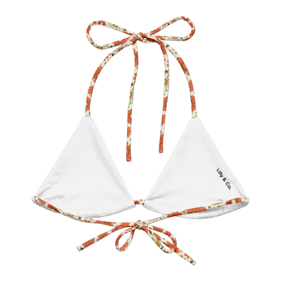 Retro Bloom String Bikini Top – Floral Vibes & Feel-Good Energy product image (1)
