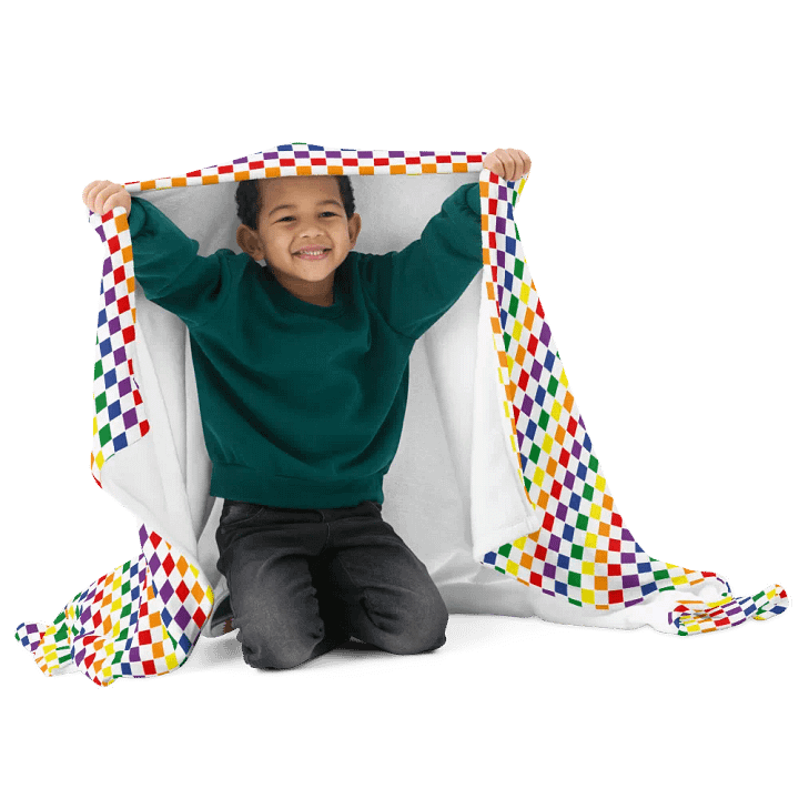 Cozy Pride Checks Blanket for Kids product image (1)