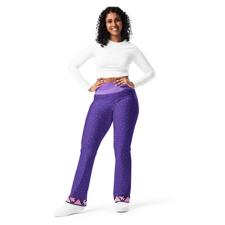Purple Confetti Dream Flare Leggings product image (1)