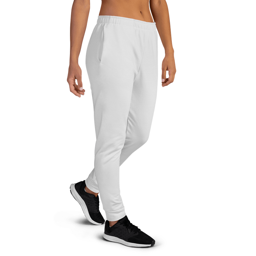 Light Gray Solid Color Women's Fleece Sweatpants product image (4)