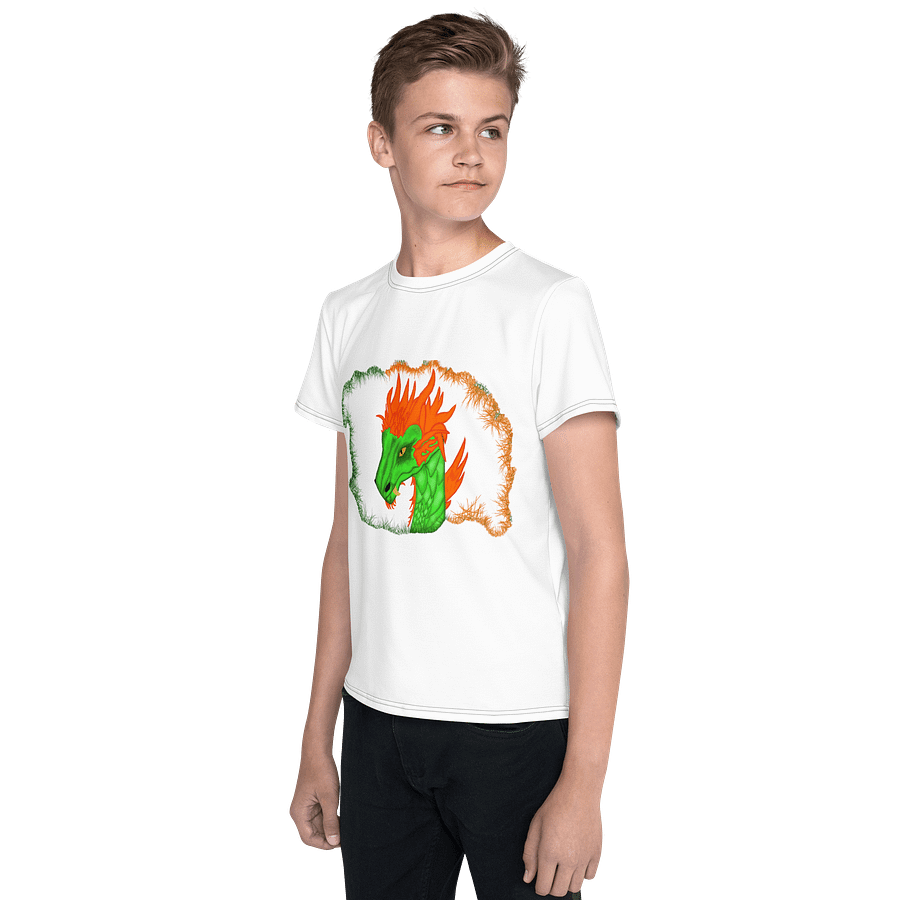 Fiery Dragon Youth Crew Neck T-Shirt product image (3)