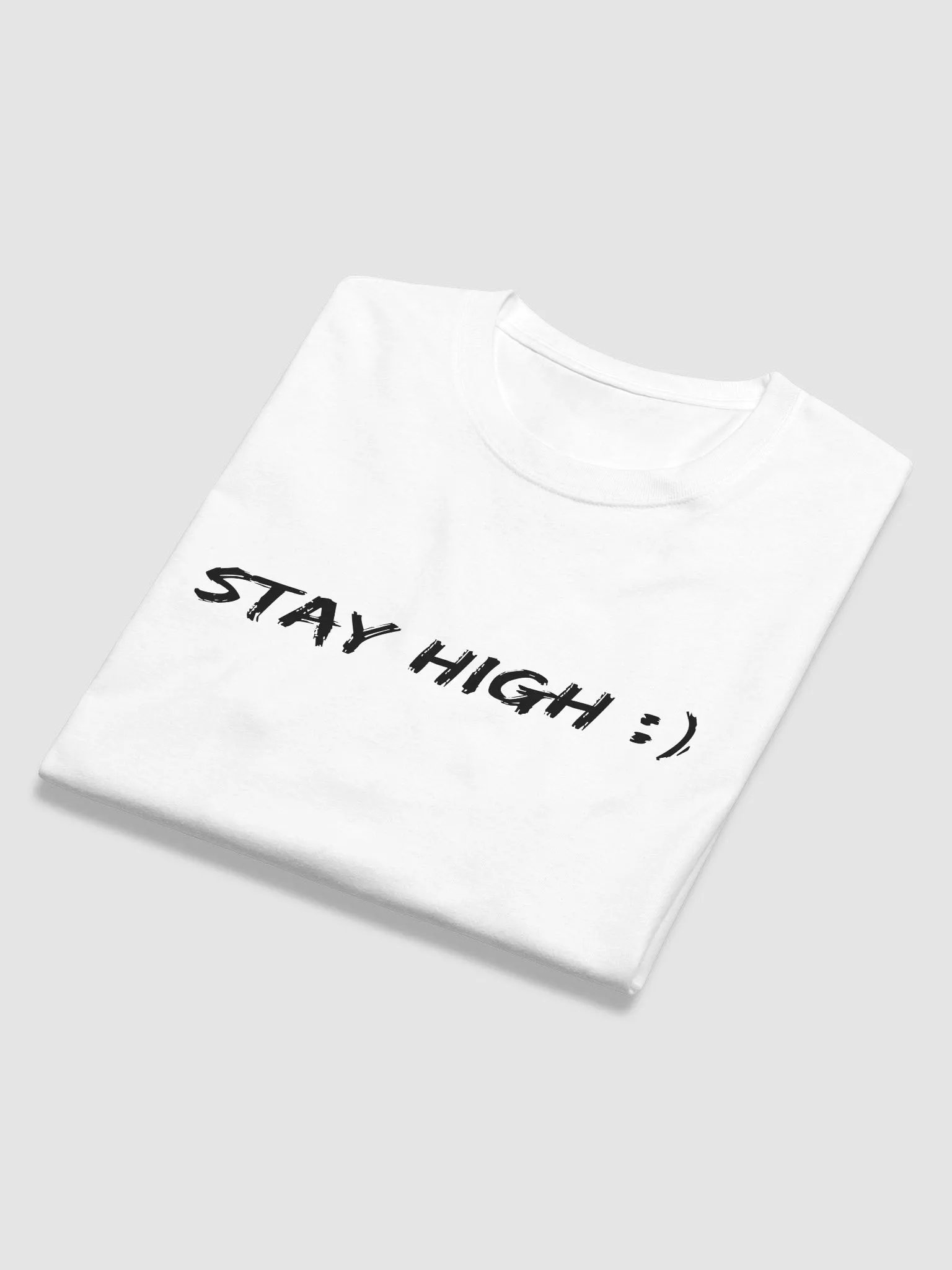 White Champion Long Sleeve Stay High Shirt (Black Text) product image (5)