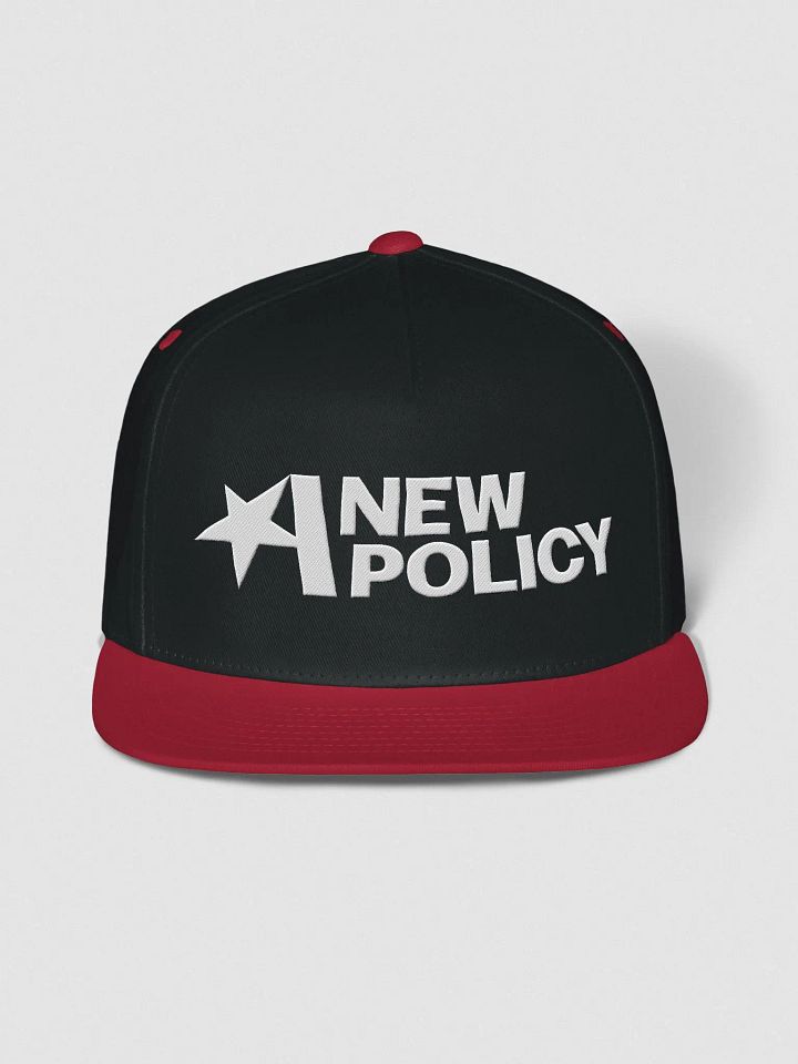 A New Policy Flat Snapback Cap - Black, Red and Green product image (1)