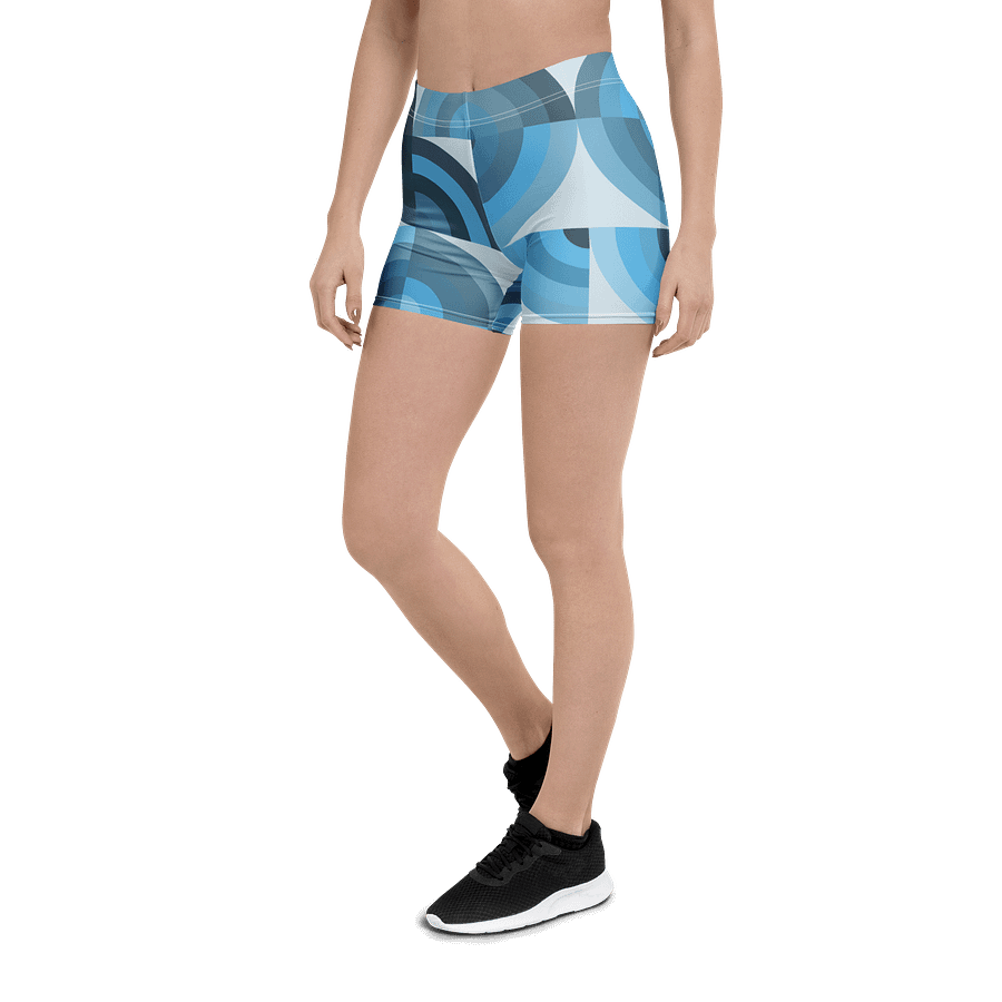 Swirling Blue Geometric All-Over Print Shorts product image (5)