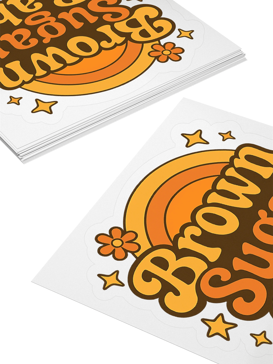 Brown Sugar Babe Retro Kiss Cut Stickers product image (10)