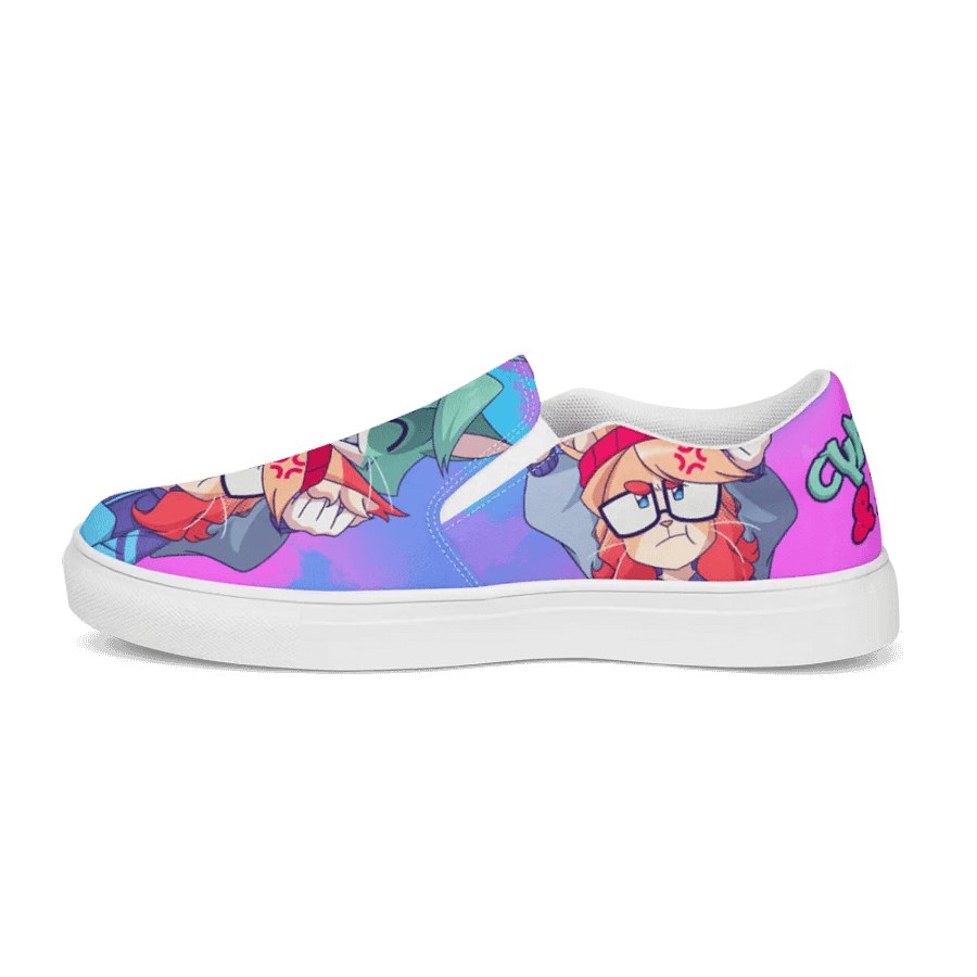 Cyan Teasing Alice's Ears Men Slip-On Canvas Shoes product image (8)