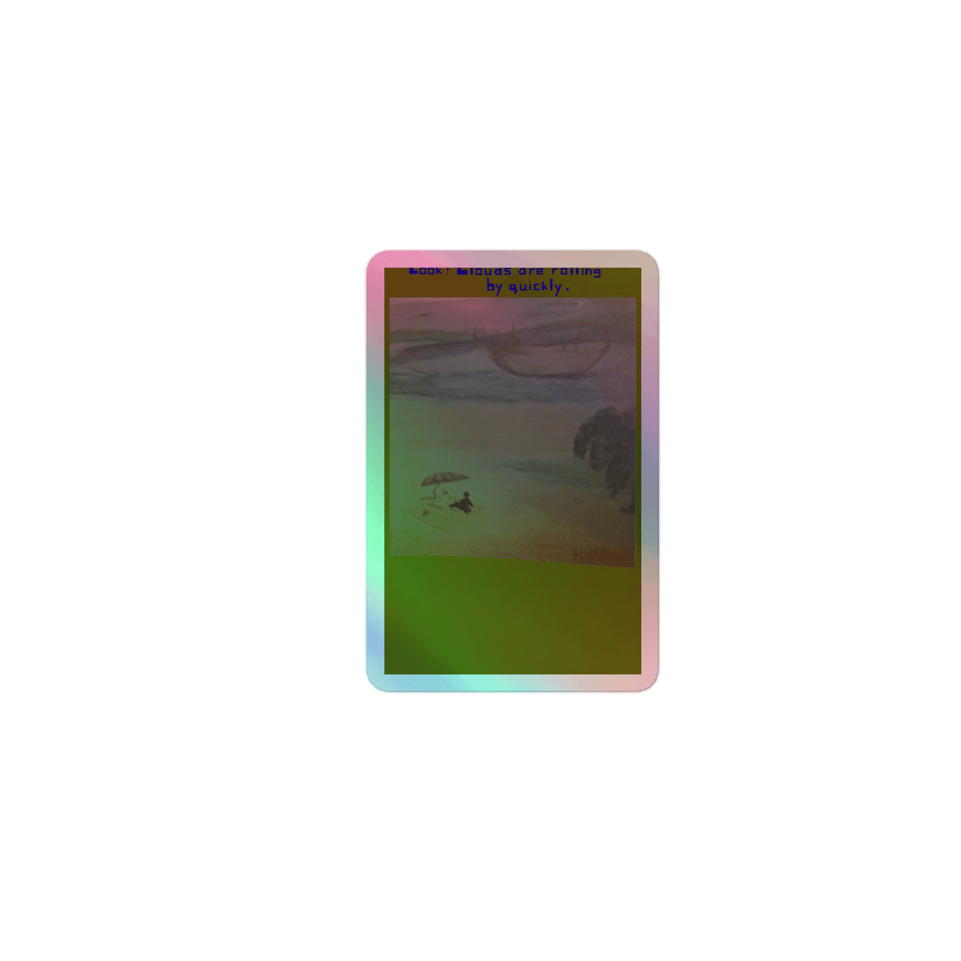 Rolling Clouds Holographic Sticker Sheet product image (1)