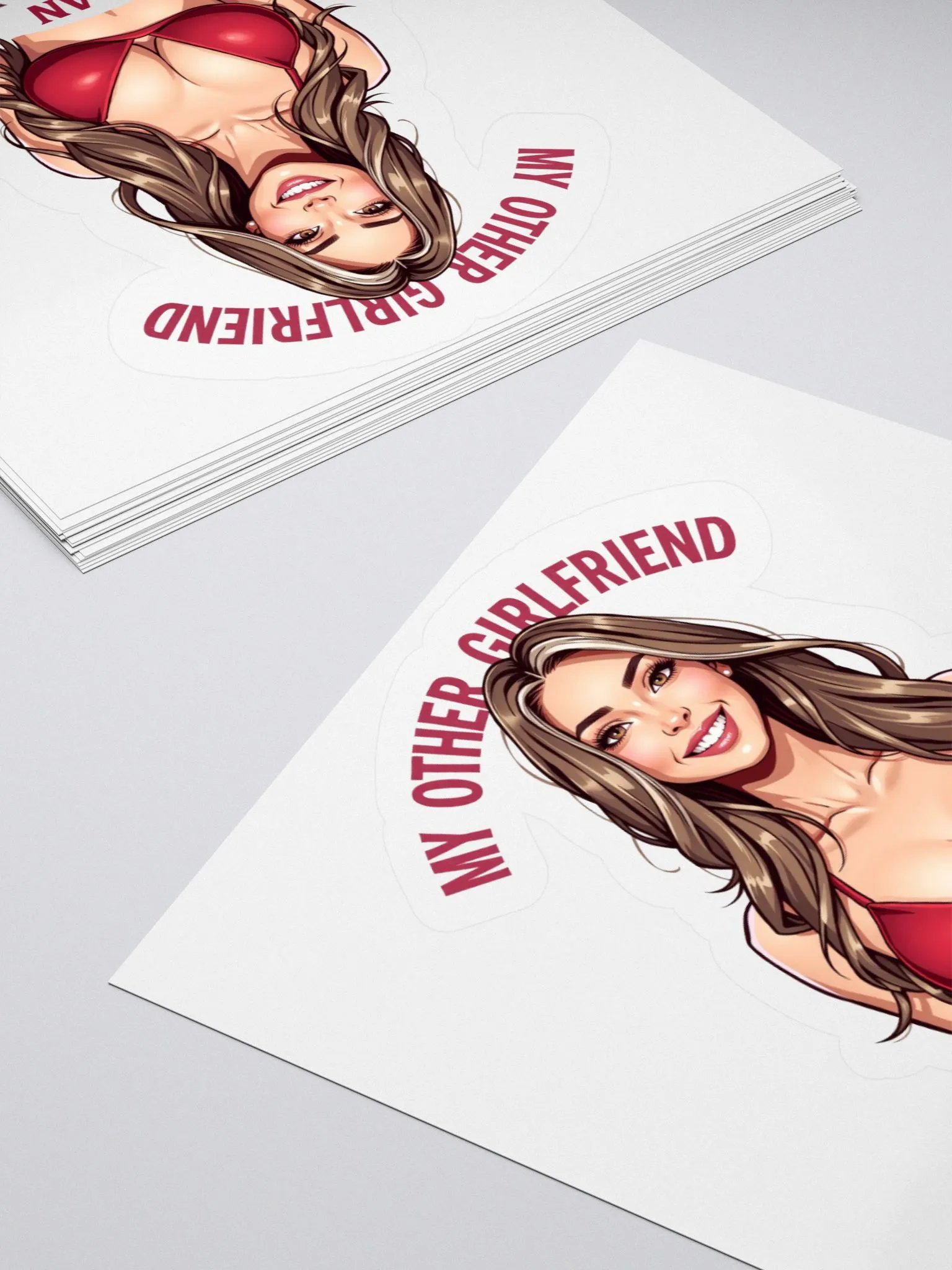 AI Model Kiss Cut Stickers product image (10)