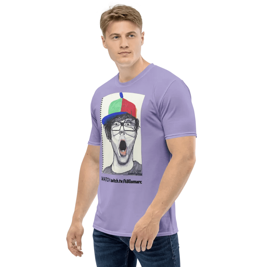 Lina's drawing "WATCH h3llomarc" Crew Neck T-Shirt Lavender product image (3)