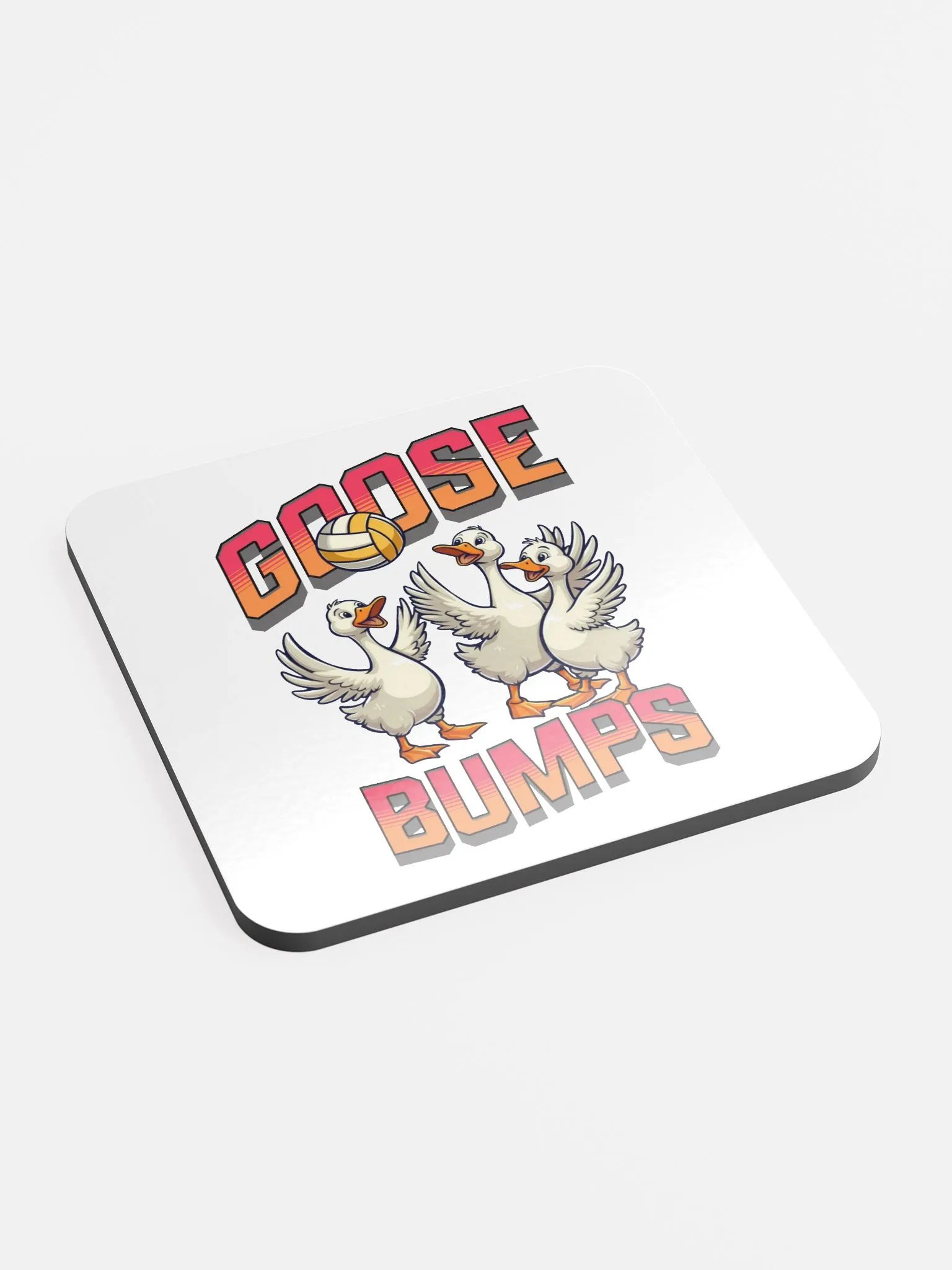 Goose Bumps Volleyball Glossed Cork Coaster product image (3)