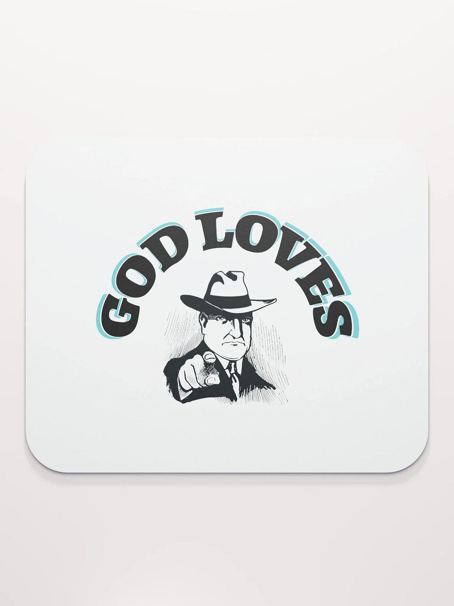 GOD LOVES YOU. Midnight Blue Mouse Pad product image (2)