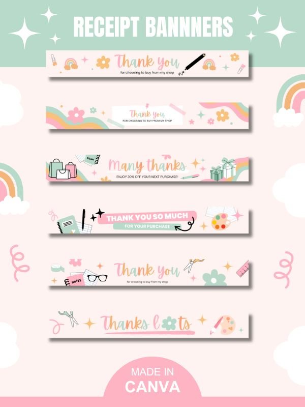 Whimsical MRR/PLR Etsy Receipt Banners product image (1)