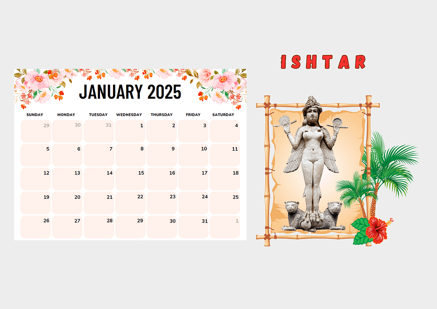 12 Months Wall Calendar 2025 - Sumerian Civilization - Best for Printing product image (3)