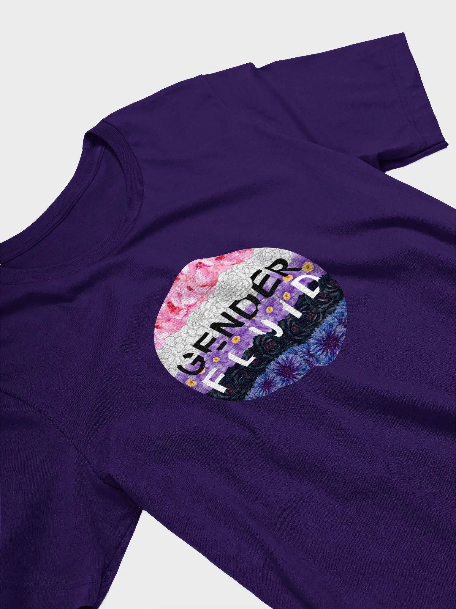 floral genderfluid t-shirt product image (3)