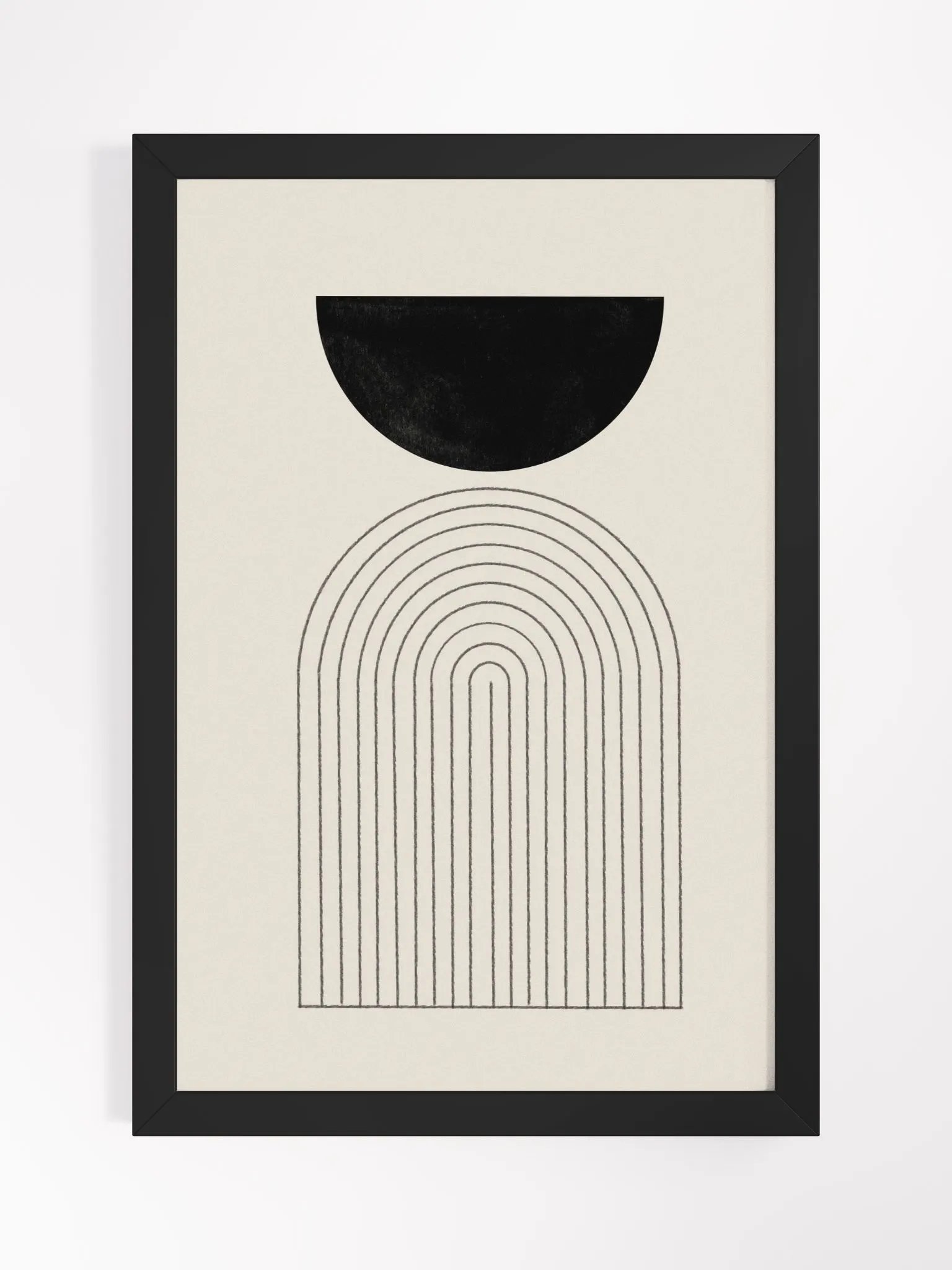 Minimalist Arch Framed Poster | Modern Elegance with Clean Lines & Neutral Tones product image (3)