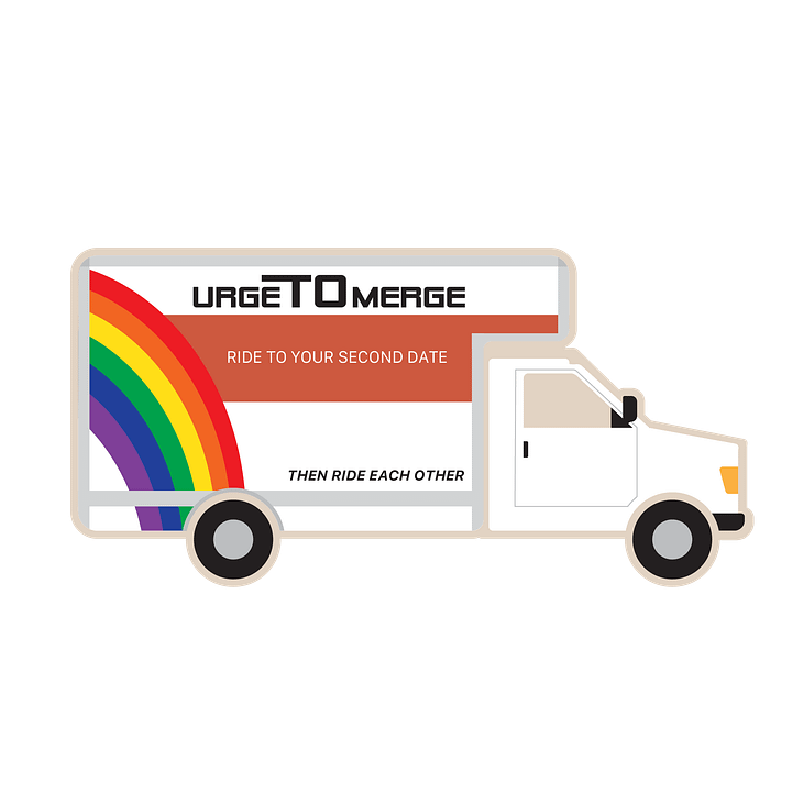 Urge to Merge Sticker | Funny Gay Art product image (1)