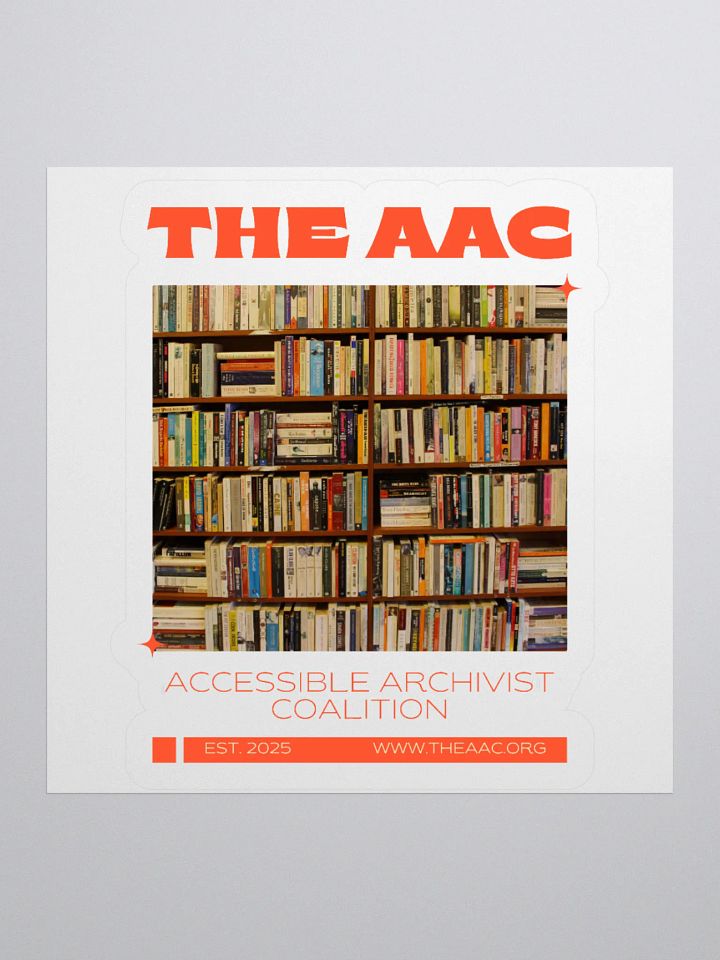 THE ACCESSIBLE ARCHIVIST BOOKSHELF STICKER product image (1)