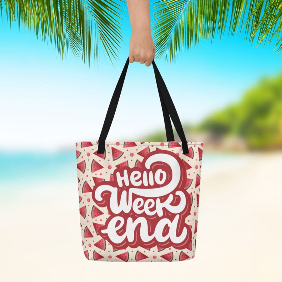 Hello Weekend Watermelon All Over Print Tote product image (3)