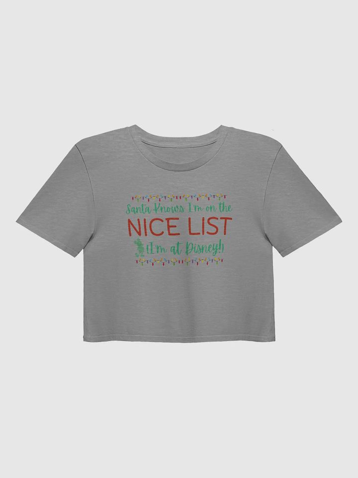 Mickey Mouse NIce LIst Christmas Cropped Tee product image (1)
