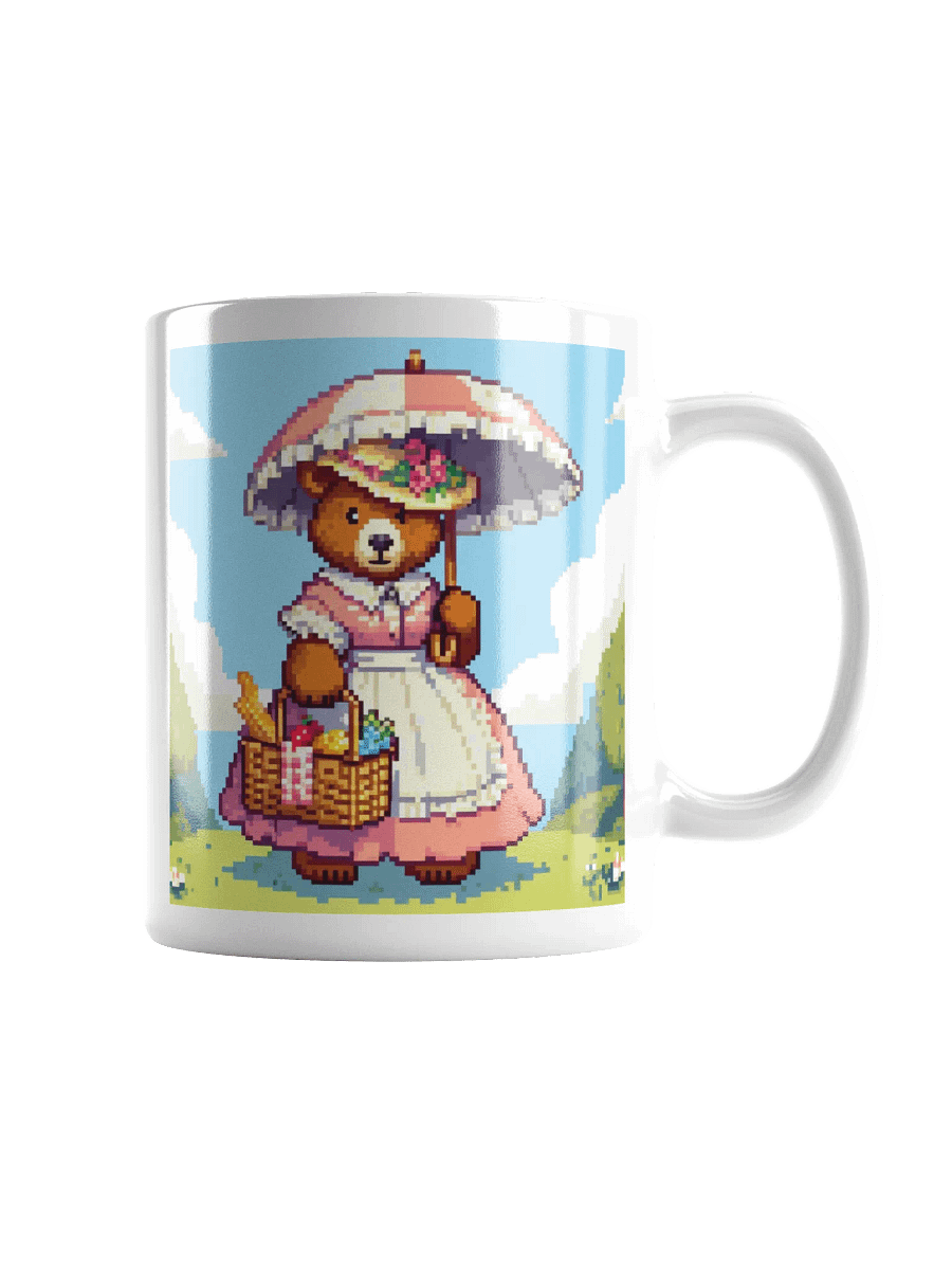 Pixel Art Momma Bear Southern Belle White Mug product image (1)