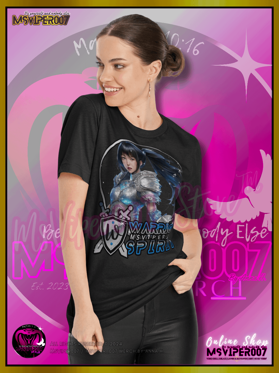 T-Shirt - MsViper007's "Warrior Spirit [Blue Blossom]" Comfort T-shirt By Anna H. product image (4)