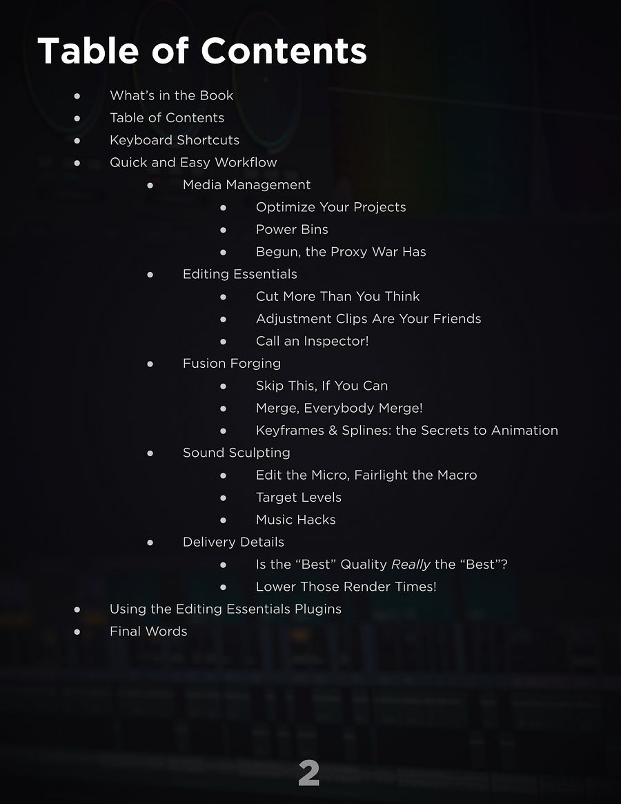 The Editing Essentials Cheat Sheet and Guidebook for Davinci Resolve (+Plugins!) product image (4)