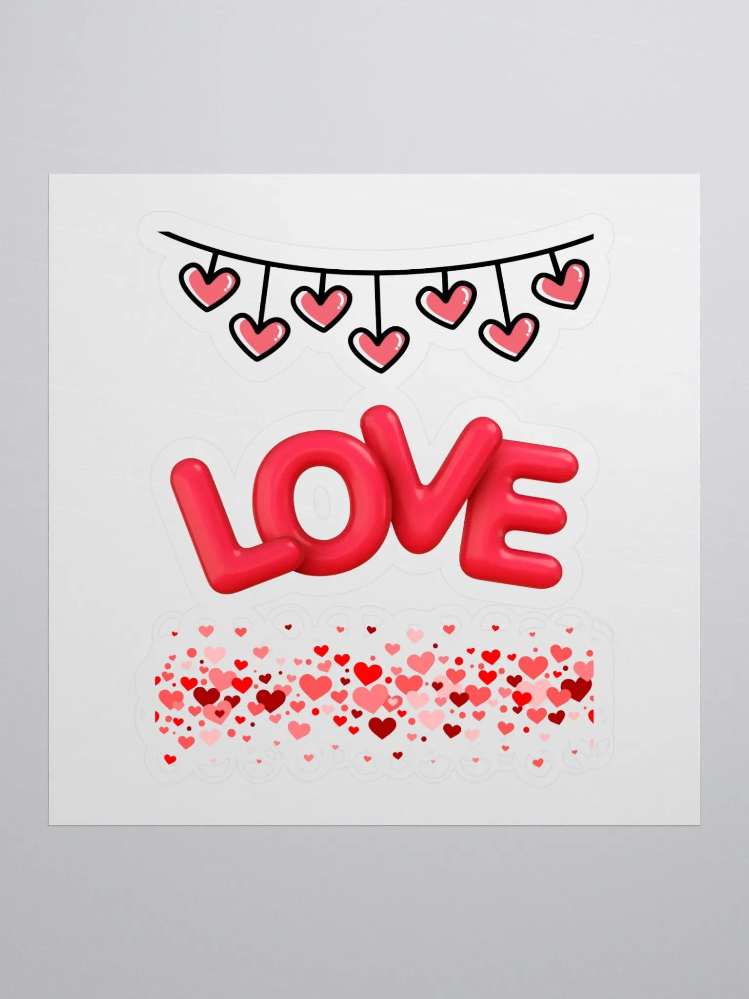 Love Burst Kiss Cut Stickers product image (1)