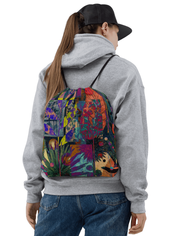 Botanical Geometry Drawstring Bag product image (2)
