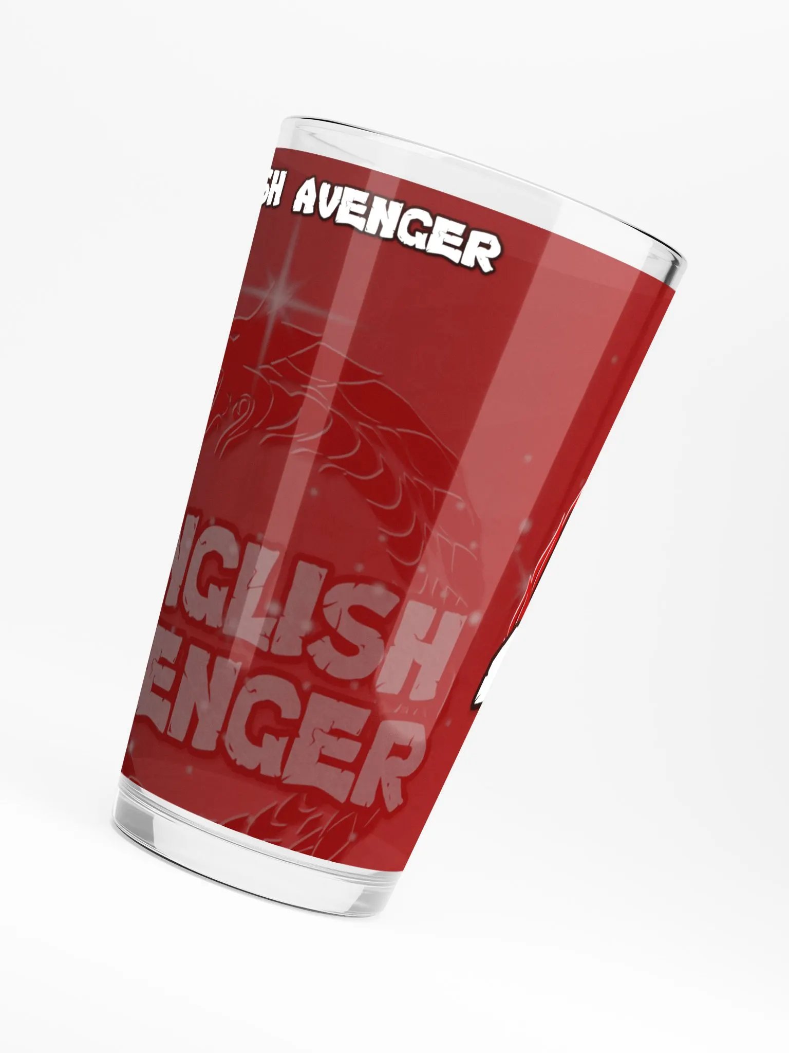 Copy of English Avenger Logo Graphic Pint Glass product image (6)