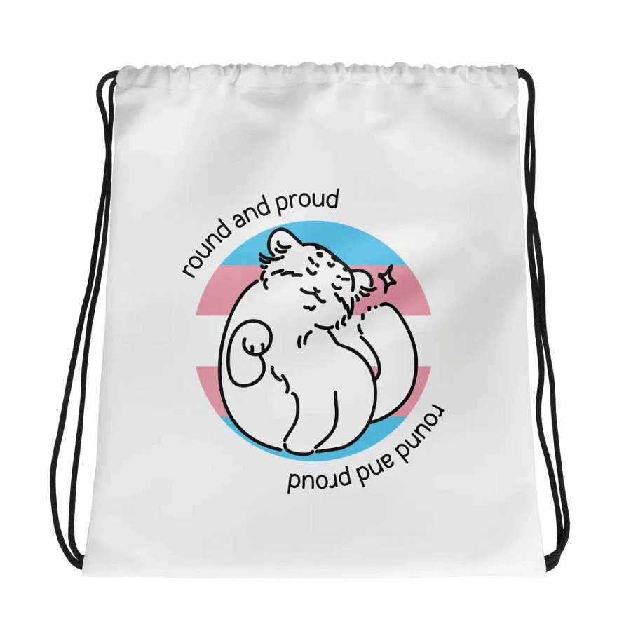 Round and Proud Manul Transgender Version - Drawstring Bag product image (1)