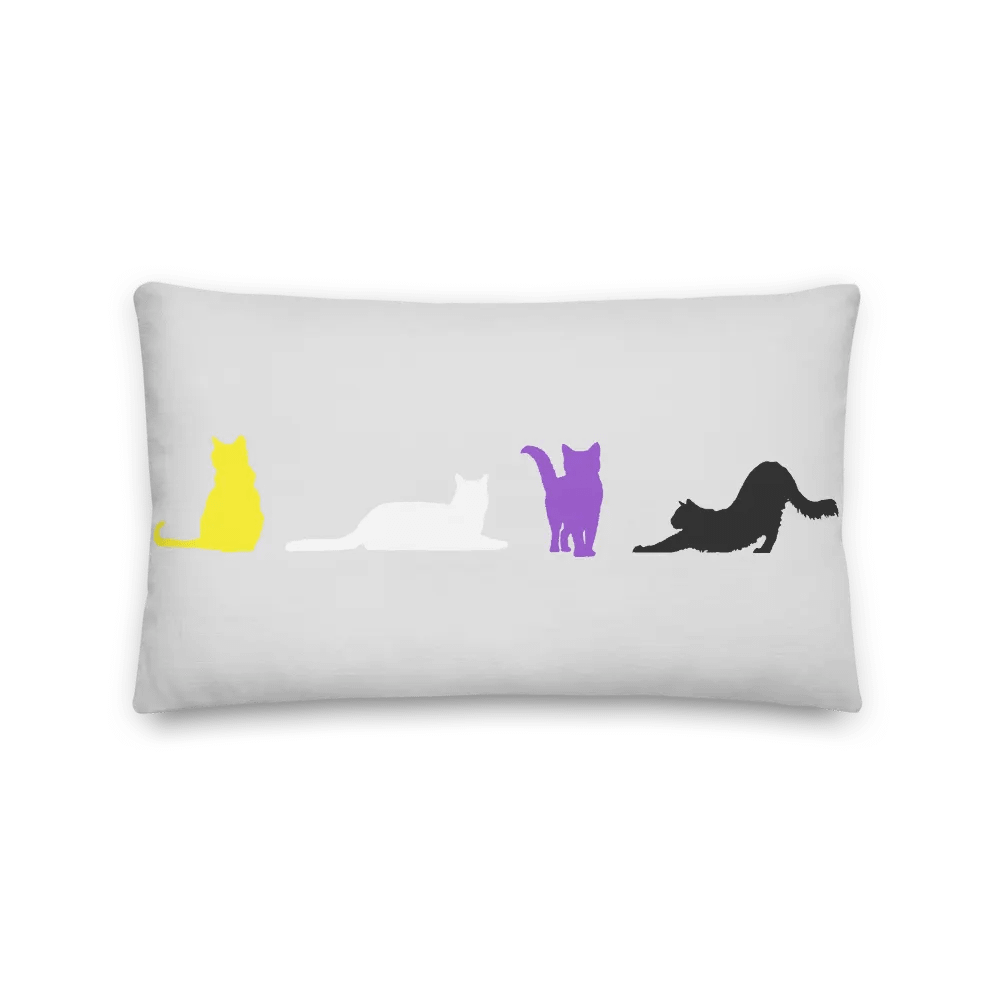 Nonbinary Pride Kitty Pillow product image (5)