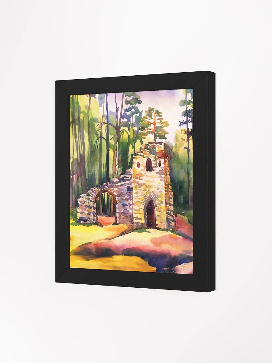 Enchanted Ruins Forest Watercolor Poster - Medieval Building product image (18)