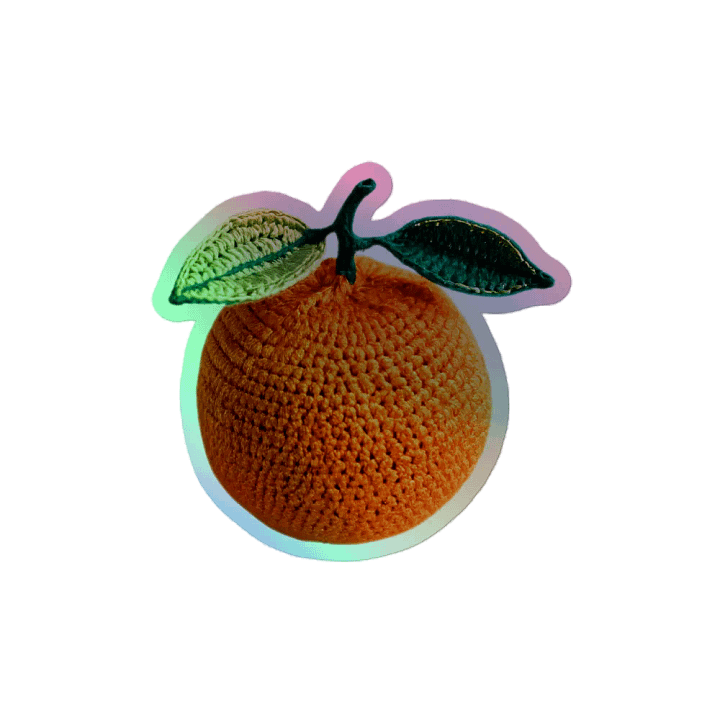 CozyAvocado Kiss-Cut Holographic Sticker Sheet Orange #2 product image (2)