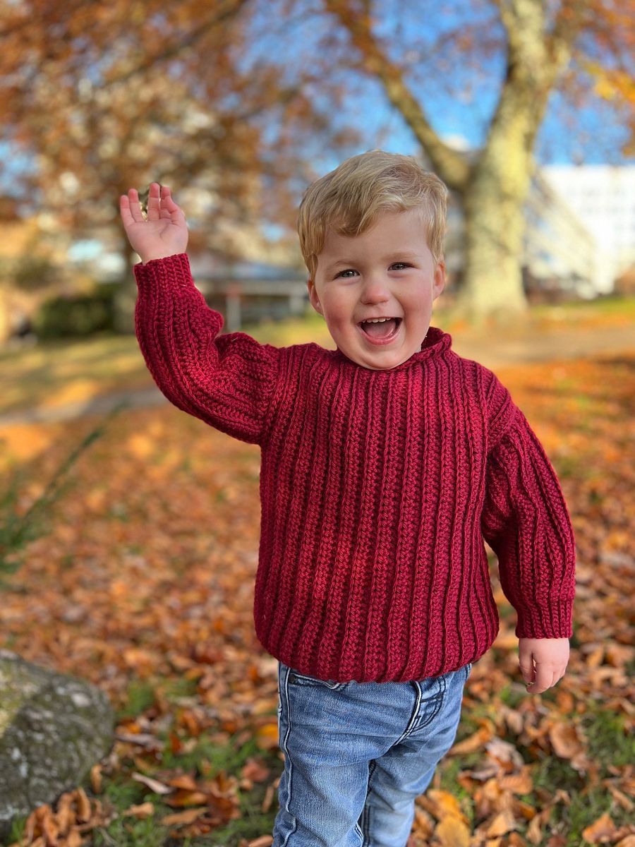 Beginner Sweater Pattern / Easy Crochet Cardigan Pdf Pattern / Child Baby to age 10 ribbed crochet top pattern product image (6)