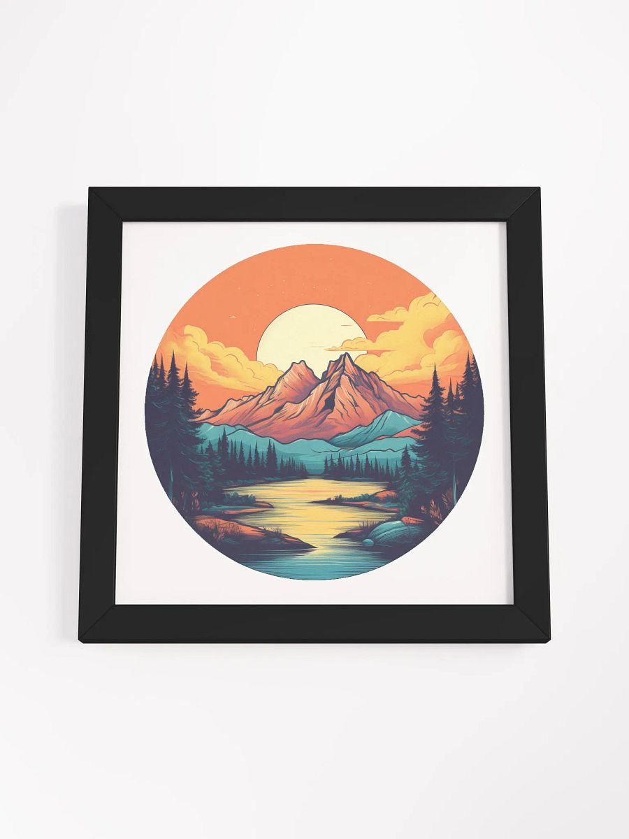 sunset mountains framed print product image (4)