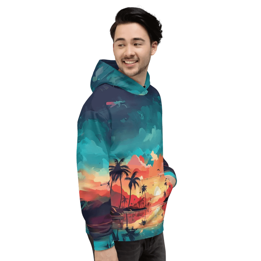 Tropical Sunset All Over Print Hoodie product image (11)