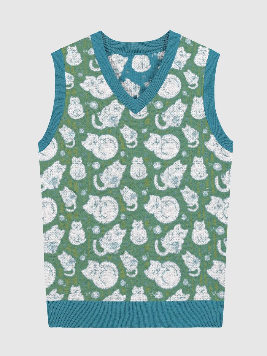KITTY goes HERE! • knitted v-neck vest by Knitwise product image (1)