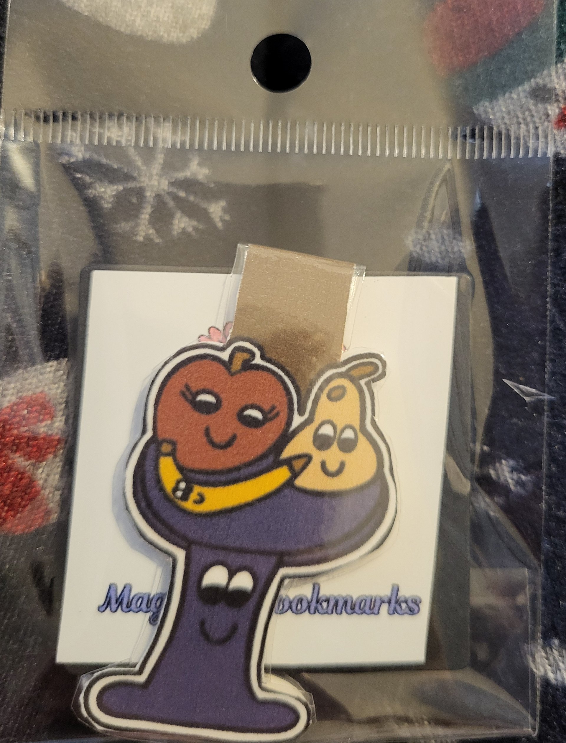 Cute Cartoon Fruit Platter Character Magnetic Laminated Bookmark for Foodies product image (1)