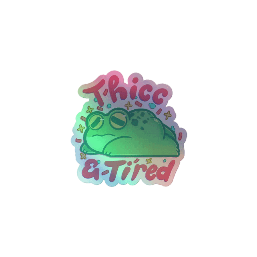 Thicc & Tired Holographic Sticker Sheet product image (1)
