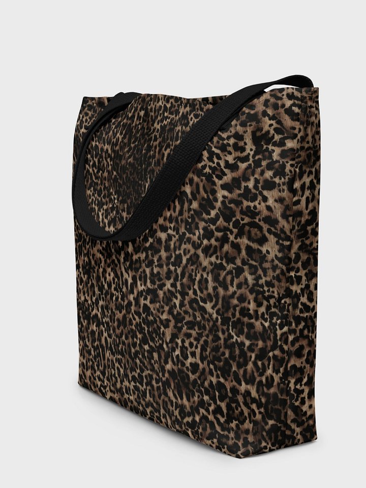 Large Tote Bag "Chic Dark Brown Leopard" product image (1)