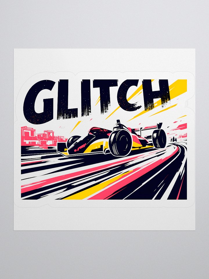 Digital Distortion Race Car | Glitch Sticker product image (2)