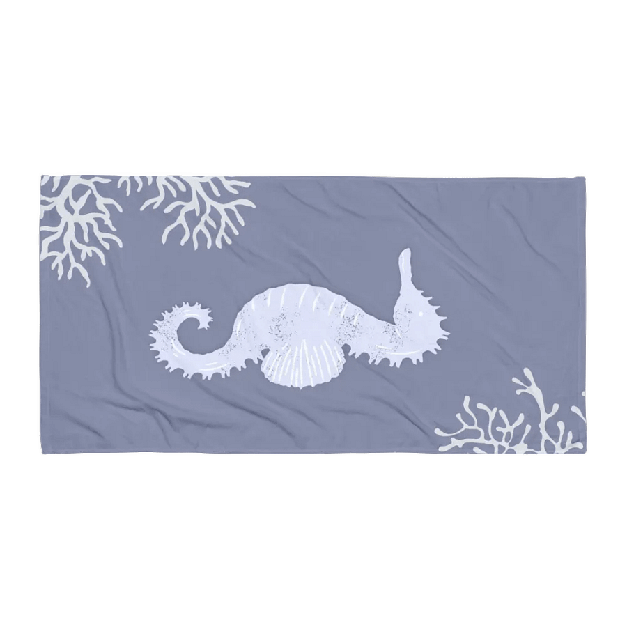 SEASIDE TOWEL - BLUE SEAHORSE - SEEPFERDCHEN HANDTUCH product image (1)