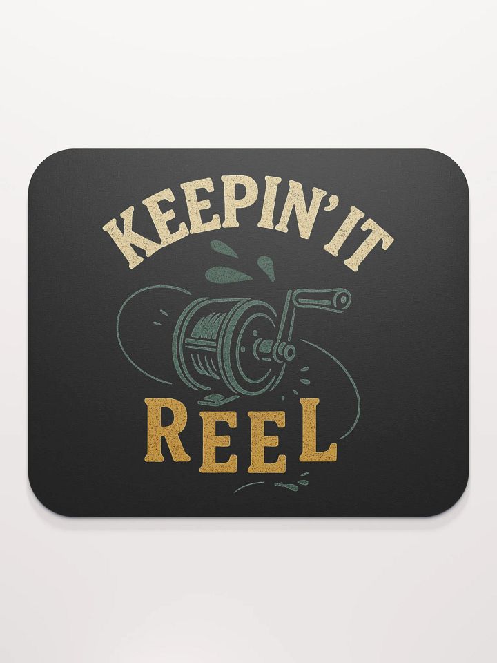 Keepin' It Reel Mouse Pad – Vintage Funny Fishing Desk Decor product image (2)